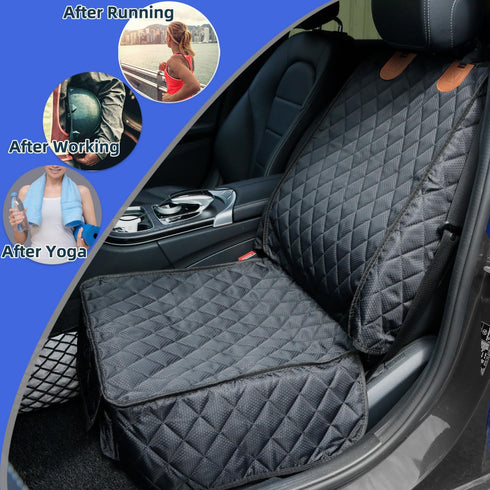 2 Pack, PETICON Front Seat Cover Full Protection Dog Car Seat Cover with Side Flaps, Nonslip Scratchproof Captain Chair