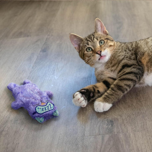Catstages Plush Purr Pillow Cat Toy - Touch-Activated Calming Companion