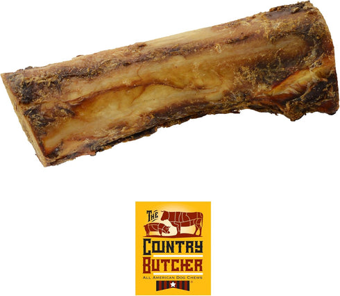 7" Beef Marrow Dog Bones for Large & Medium Breed Chewers, Natural, Tough Chew Toy, Made in The USA, 6 Count