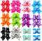 YOY 24 pcs/12 Pairs Adorable Grosgrain Ribbon Pet Dog Hair Bows with Elastic Bands - Grooming Accessories Set