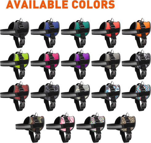 Dogline Reflective No-Pull Adjustable Harness with Handle for Walking, Training, Breathable, No-Choke Vest for Small,