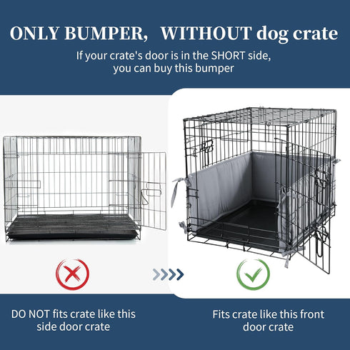 HOMBYS Dog Crate Bumper with Ties - Soft Crate Accessory for Safe & Comfortable Dog Kennel Cover