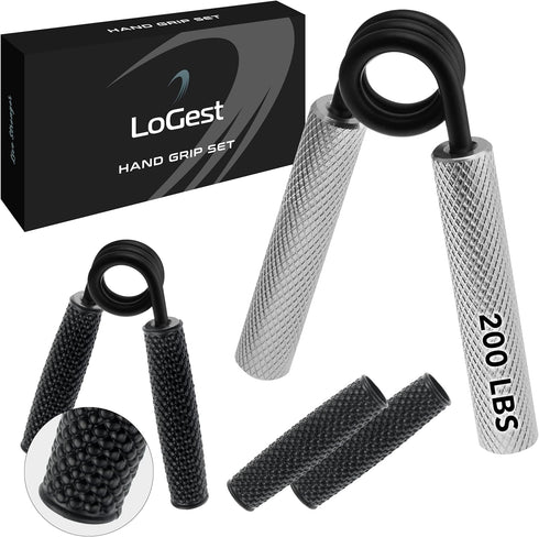 Logest Metal Hand Grip Strengthener, 100LB-350LB Heavy-Duty Grip Trainer with Gift Box for Home Gym