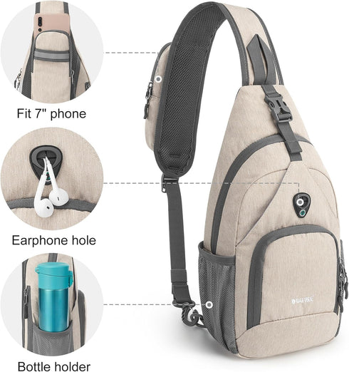 G4Free Backpack RFID Sling Bag Crossbody Small Chest Shoulder Bag Hiking Outdoor