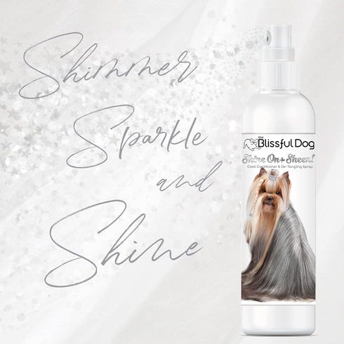 The Blissful Dog Shine-On + Sheen Coat Dog Spray, Easy-to-Use Leave-in Conditioner for Dogs, Detangler Spray, 8 oz.