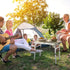 Sportneer Folding Camping Table, Adjustable Height Portable Table with Mesh Layer for Outdoor Use