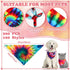 Huhumy 50 Summer Pcs Tie Dye Dog Bandanas Bulk Pet Bibs Colorful Triangle Scarf Pet Bandanas for Medium Large Dogs