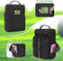 Golf Shoe Bag Holds US Mens 14 Pair of Shoes, Carrier with Free Gloves Holders and Accessory Pockets, Black