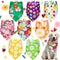 Weewooday 8 Pieces Dog Bandanas, Summer Flower Print Triangle Bibs Floral Puppy Scarf Accessories for Dogs Cats