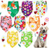 Weewooday 8 Pieces Dog Bandanas, Summer Flower Print Triangle Bibs Floral Puppy Scarf Accessories for Dogs Cats