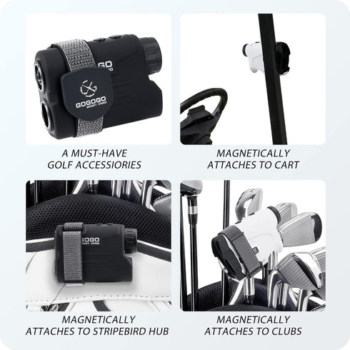 Gogogo Sport Vpro Magnetic Golf Rangefinder Holder Mount Strap, Adjustable Strap Fits Most Types with Strong Magnet