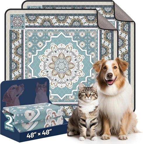 Washable Pee Pads for Dogs,2 Pack Super Absorbent Reusable Puppy Training Pads