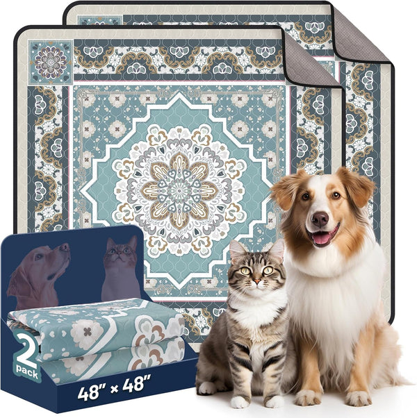 Washable Pee Pads for Dogs,2 Pack Super Absorbent Reusable Puppy Training Pads