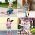 Kids Protective Gear Set, 7 in 1 Knee Pads, Elbow Pads, Wrist Guards for Girls, Skating, Cycling, Ages 3-8