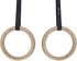 ProsourceFit Wooden Gymnastics Rings with Straps for Total Body Conditioning