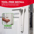 Bright White Cat Door Holder Latch - Fast Install Flex Latch Strap, Keeps Dogs Out of Litter & Food