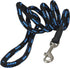 Dogs My Love Dog Rope Leash, 4ft Long, XSmall Size, Blue/Black