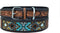 Western Style Genuine Leather Beaded Dog Collar Hand Tooled and Padded 10AB018
