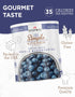 28 READYWISE - Simple Kitchen Freeze Dried Whole Blueberries, Servings, Vegan, Gluten Free, Fruit Snacks, Emergency