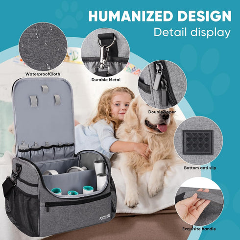 Pet Grooming Supplies Organizer Carry Bag | Compatible with Oneisall/Neabot Dog Grooming Vacuum | Large Capacity - Bag