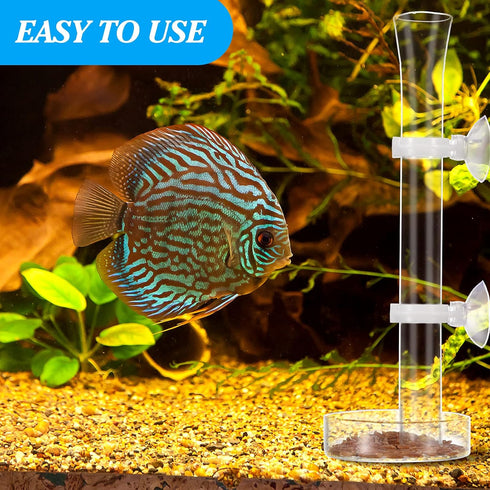 3 Pieces Shrimp Feeding Tube and Dish Set, Glass Shrimp Feeder Tube and 2 Aquarium Shrimp Feeding Dish Bowl