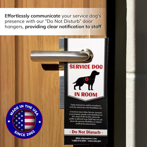 5 1 30 2024 Pack ActiveDogs Service Dog Travel Kit Standard - Service Dog Door Placards, Medical Alert Information Card
