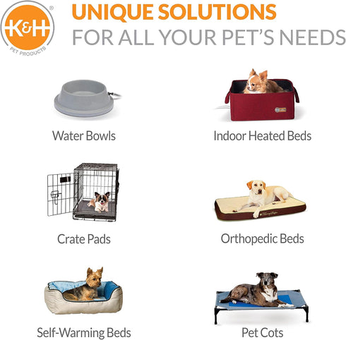 K&H Pet Products Outdoor Cooling Mat for Dogs or Cats, Travel Carriers Cooling Pad, Non-Toxic, Easy Carry, Blue XLarge
