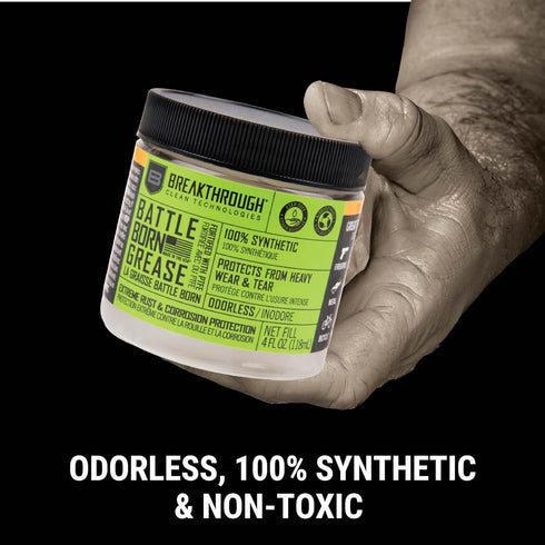 4 Oz Breakthrough Clean Battle Born Gun Grease - Gun Lubricant Fortified with PTFE - Rust and Corrosion Protection