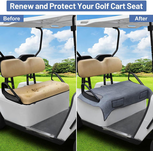MOSNAI Golf Cart Blanket Seat Covers with 2 Pockets for Club Car DS Precedent EZGO TXT RXV