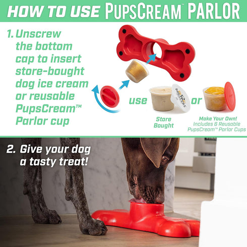 Frozen 6 GoSports Pets PupsCream Parlor - Non-Slip Dog Treat & Ice Cream Holder - Mess-Free Lick Mat Alternative