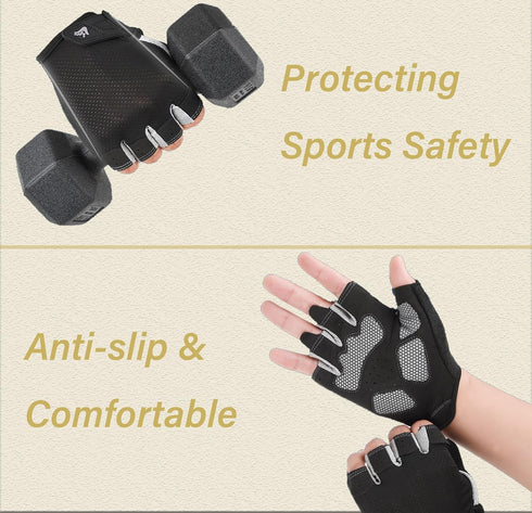 Mealah Workout Exercise Gloves for Men and Women - Breathable Fingerless Gym Gloves for Weightlifting Cycling Training