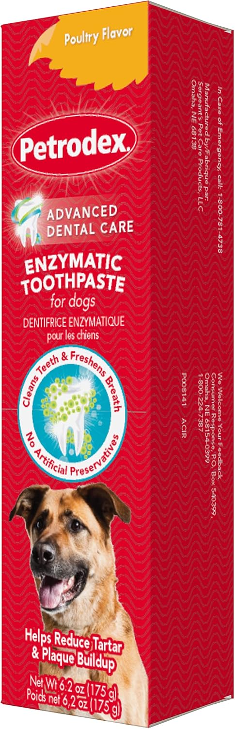Petrodex Toothpaste for Dogs and Puppies, Cleans Teeth and Fights Bad Breath,