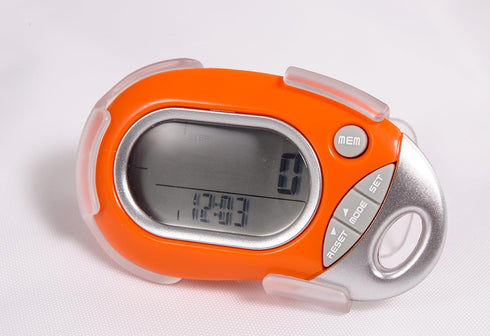 Pedusa PE-771 Tri-Axis Multi-Function Pocket Pedometer, Orange with Holster
