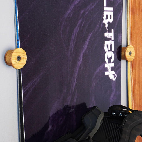 Grassracks Nubbins Bamboo Flush Ski Wall Mount & Snowboard Rack