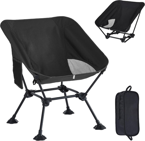 Ultralight Camping Chair,Compact Folding Chair with Anti-Sinking Large Feet and Storage Bag,Lightweight