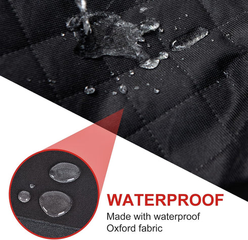 Kaiphy 4 Waterproof Dog Car Seat Cover for Back Seat, Non-Slip & Universal Fit for SUV, Car, Truck with Safety Belt