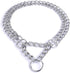 Dog Choker Collar: Martingale Training Double Row Chain for Medium Large Dogs (M-16” for Neck 11-14")