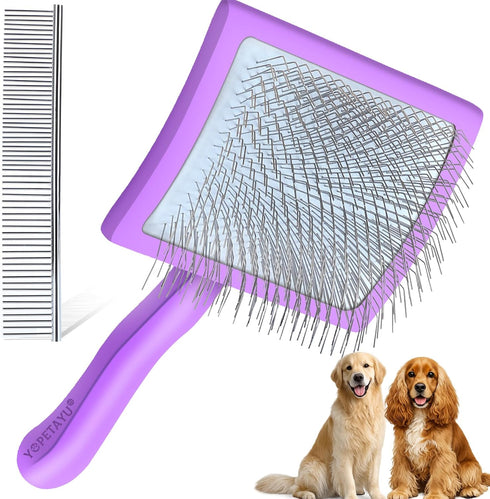 Dog Slicker Brush for Goldendoodles, Poodles & Long Haired Dogs - Long