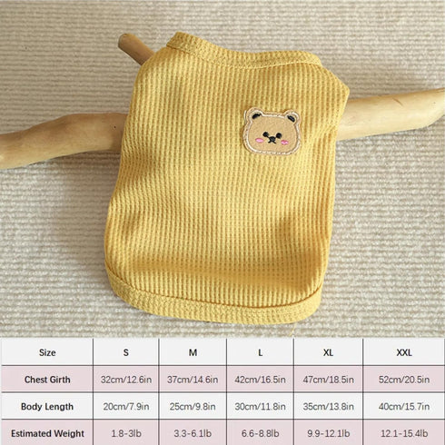 RichePet 4 Pieces Dog Shirts with Breathable and Comfort Small Medium Dog cat pet Clothing Spring Dog Outfits for Small Puppy Cat Pets (X-Large), Yellow Pink Green White