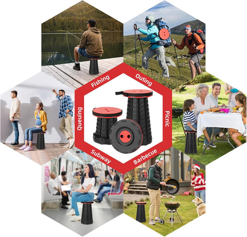 400lbs Qiguet Collapsible Folding Chair - Upgraded Portable Chair with Load Capacity, Perfect for Camping, Fishing