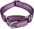 Puppy Collar Martingale Dog Collar - Adjustable No Pull Anti-Escape Pet Collar for Small Dogs, Dark Purple, 10-15 Inch