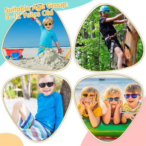 Mdvora 3/6/12/24pcs Set, Kids Sunglasses Toddler Sunglasses, for Outdoor