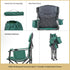6-can 550 lbs ARROWHEAD OUTDOOR Portable Deluxe Folding Camp Quad Chair w/Headrest, Glass & Cup Holders, Armest Cooler