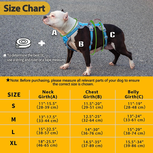 No Escape Dog Harness, Escape Proof Reflective Harness with Padded Handle, Adjustable Vest for Small Dogs