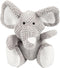 goDog Checkers Elephant Tough Plush Toy with Chew Guard Technology, Durable Checkered