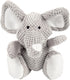 goDog Checkers Elephant Tough Plush Toy with Chew Guard Technology, Durable Checkered