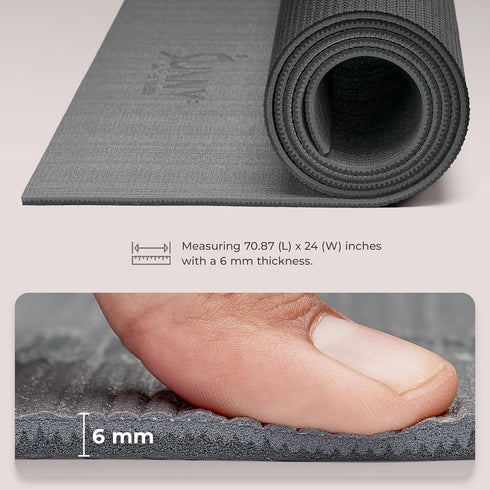 Sunny Health & Fitness Anti-Slip Yoga Mat, Durable Non-Slip Lightweight for Yoga, Pilates, and Floor Workouts