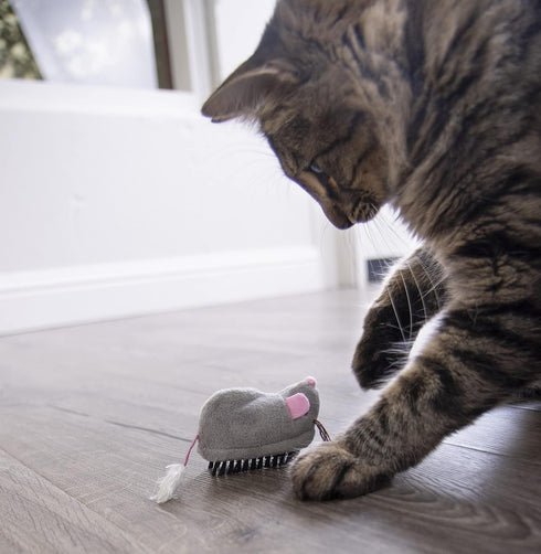 Petlinks Roaming Runner Mouse Electronic Motion Toy for Cats & Kittens, Battery Powered, Gray