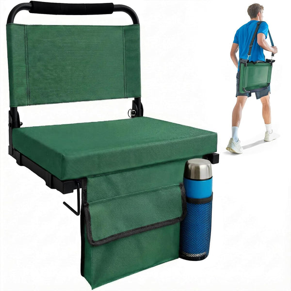 Siuzon Stadium Seats for Bleachers with Back Support, Folding Bleacher Seat for Sports