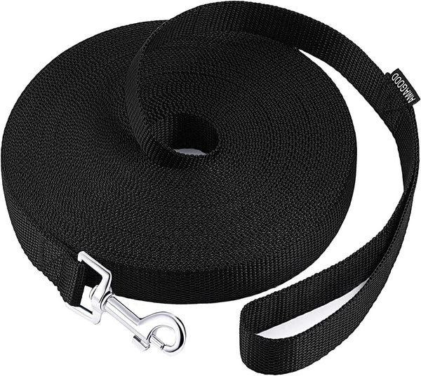 AmaGood Dog/Puppy Obedience Recall Training Agility Lead, Long Leash for Dog Training, 20 feet, Black